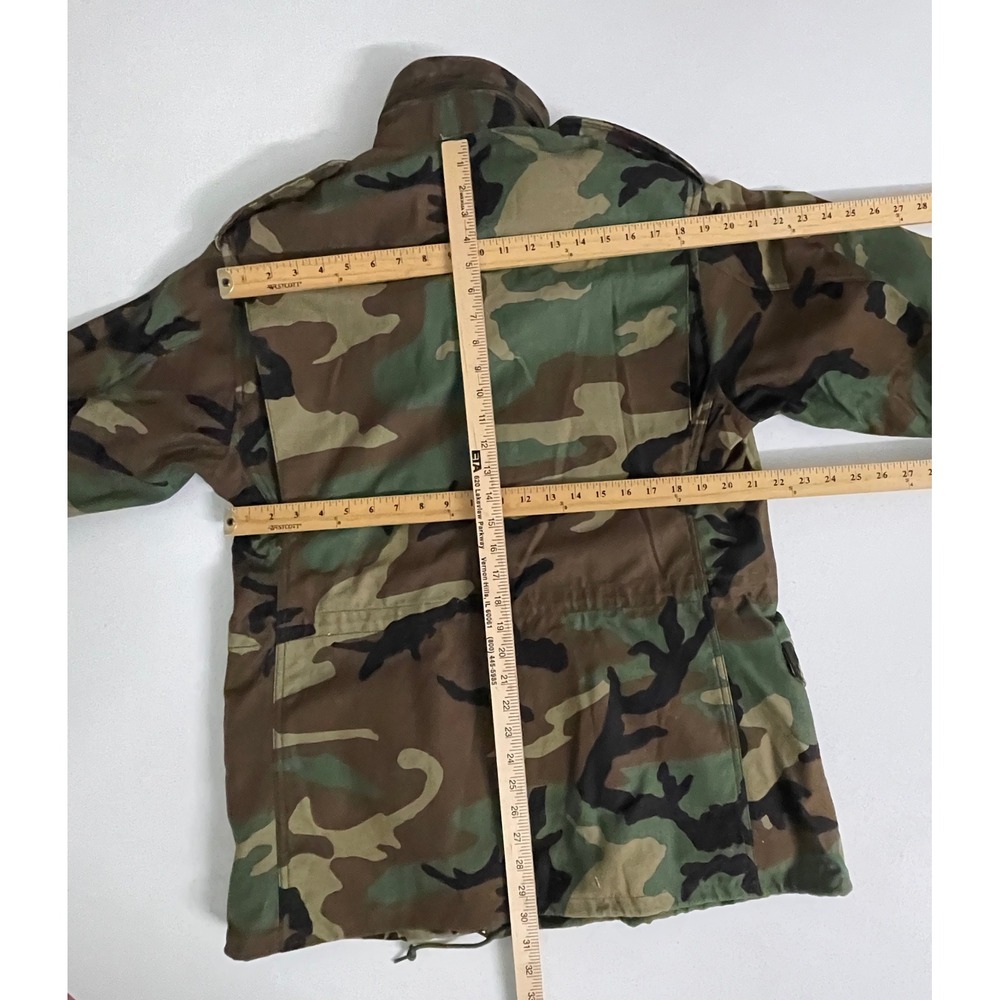 US Military M-65 Field Jacket Woodland Camo Medium/Reg 1991 Vintage DLA100-91 - Picture 10 of 12